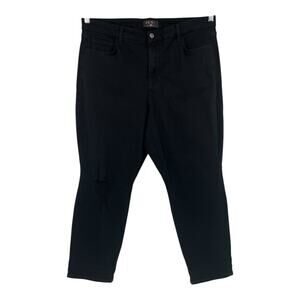 JEN7 by 7 For All Mankind jeans Ripped Slim Boyfriend black size 16